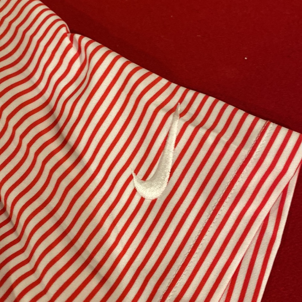Nike Mens Medium Dri Fit Red White Polo - Picture 2 of 5